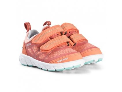 Viking Veme Vel GTX Coral/Mint dětská goretexová obuv