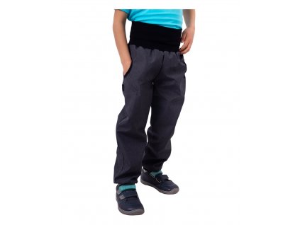 Jožánek jarní/letní dětské softshellové kalhoty, šedý melír