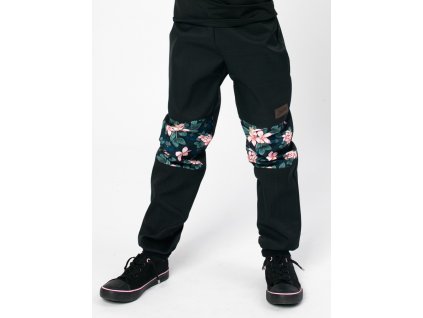Drexiss jaro/podzim soft BLACK-MOON FLOWERS kalhoty dětské