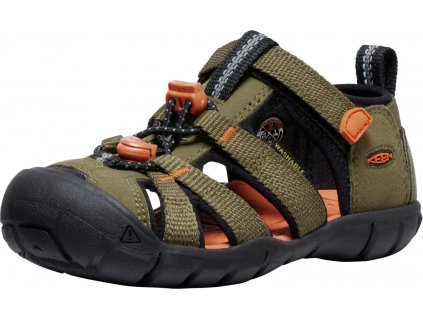 KEEN SEACAMP II CNX children dark olive / gold flame