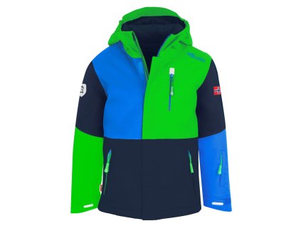 Trollkids Hallingdal green chlapecká zimní lyžařská bunda