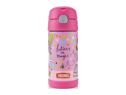 Thermos FUNtainer Dětská termoska s brčkem 355ml - jednorožec