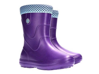 Demar VIBES G fialový/purple/ lila juniorské odlehčené holínky