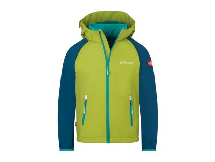 TrollKids Rondane Zip Off Jacket XT lime softshelová bunda s vestou 2v1