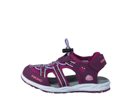 Viking Sandále dívčí Thrill Plum/Dark Pink