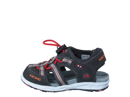 Viking Sandále chlapecké Thrill charcoal/red