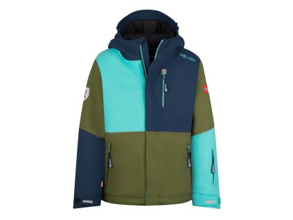 Trollkids Hallingdal pine green chlapecká zimní lyžařská bunda