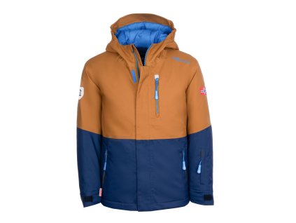 Trollkids Hallingdal Bronze Blue chlapecká zimní lyžařská bunda