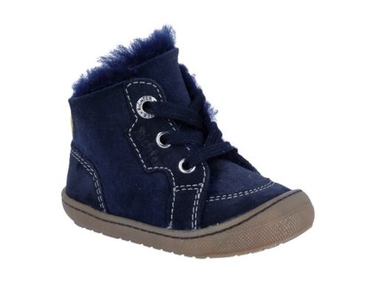 Richter 0413 dětské zimní kožené boty na tkaničku 6630 - marine