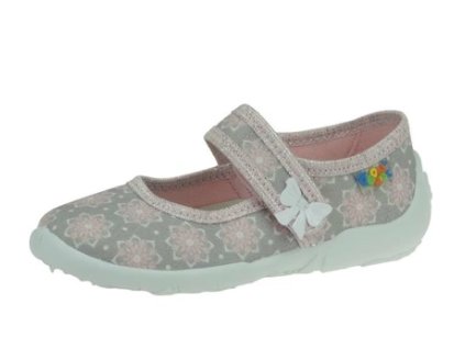 Peon DÍVČÍ PŘEZŮVKOVÁ PAPUČKA MI/001  šedé mandaly