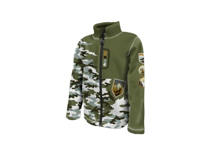 WAMU Fleecová mikina dětská, MASKÁČ, khaki