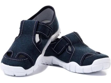 ViGGaMi CHLAPECKÁ PŘEZŮVKOVÁ PAPUČKA Adas Classic tmavě modrá