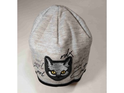 RDX zimní pletená čepice Merino 3751 kočka