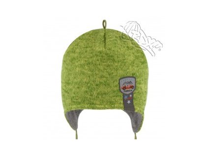 RDX zimní pletená čepice přes uši 3695 zelená
