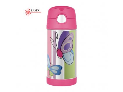 Thermos FUNtainer Dětská termoska s brčkem 355ml - motýl