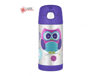 Thermos FUNtainer Dětská termoska s brčkem 355ml - sova