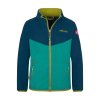 TrollKids Kids Oppdal Jacket XT petrolej 174 - fleecová mikina celopropínací