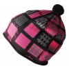 RDX zimní pletená čepice s bambulí 3660 růžová