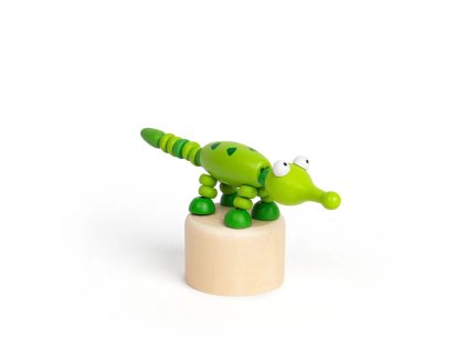 Bigjigs Toys Dřevěná mačkací zvířátka Safari Krokodýl