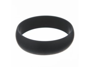 Silikonový náramek kousátko kulatý černý