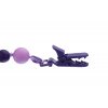 silikonový klip na dudlík lila-fialová