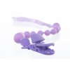 silikonový klip na dudlík lila