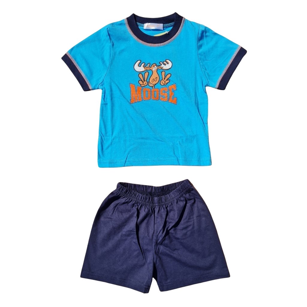 Dětské pyžamo s krátkým rukávem GN2511 - tmavě  modré