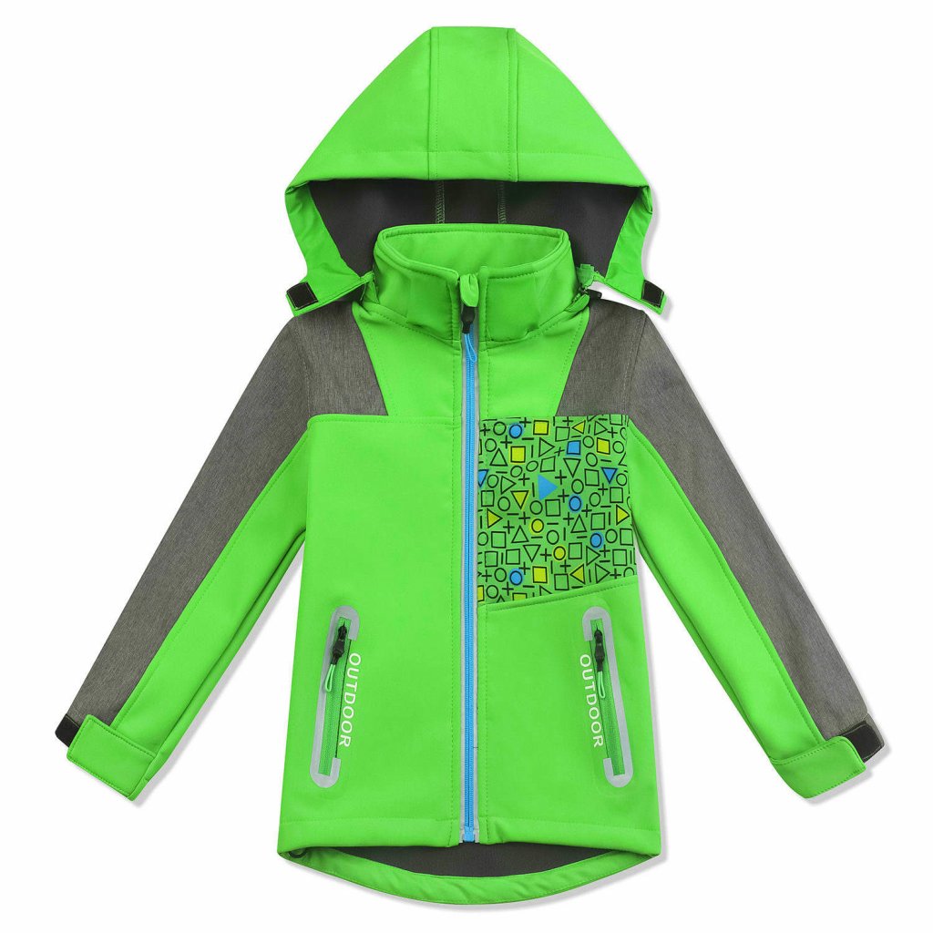 Chlapecká / dívčí funkční softshellová bunda KUGO HK2930 - zelená