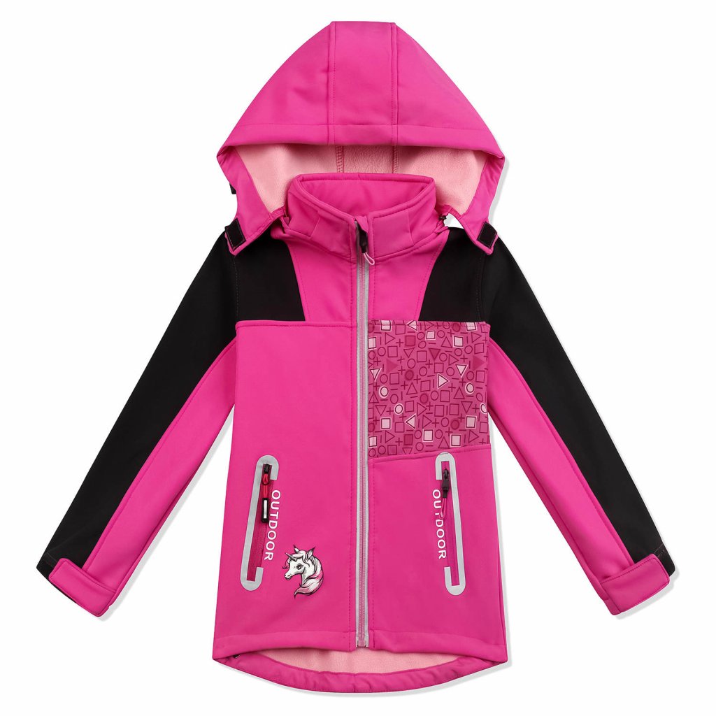 Dívčí funkční softshellová bunda KUGO HK2930 - růžová