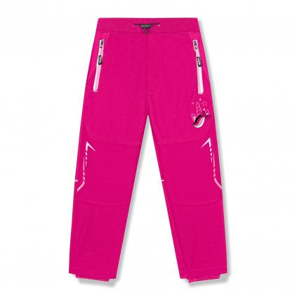 Dívčí funkční softshellové kalhoty, zateplené KUGO HK1661 - celo růžové