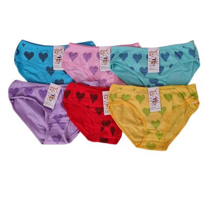 3pack dívčí kalhotky vzor srdíčka 894124 - mix barev (Velikost 9 let)