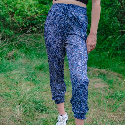 Dámské volné kalhoty D13 - modré (Velikost XL/XXL)