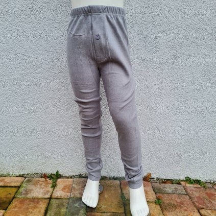 Chlapecké spodní hřejivé  kalhoty / pyžamo 6995  P0634 - světle šedé