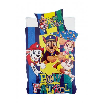 chlapcenske bavlnene obliecky paw patrol 140x200 70x90 cm modra 3099