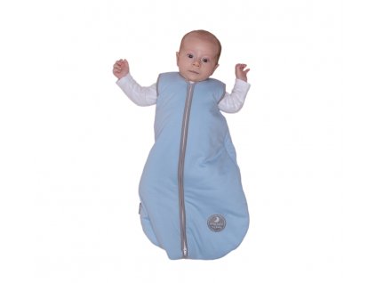 Natulino extra tenký letní dětský spací pytel, BLUE / GREY, 1vrstvý, N (0 - 3 měsíce)
