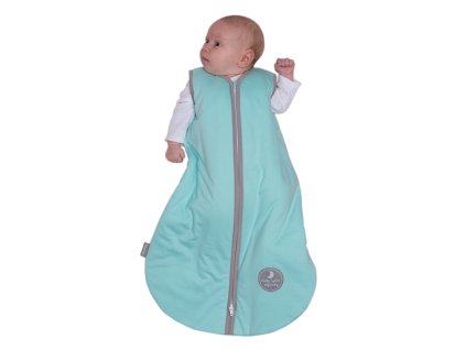 Natulino extra tenký letní dětský spací pytel, MINT / GREY, 1vrstvý, M (6 - 12 měsíců)