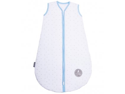 Natulino dětský letní spací pytel pro miminko, Natural White Grey Little Leaves / blue , 1vrstvý, S (0 - 6 měsíců)