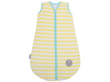 Spací pytel pro miminko NATULINO, jaro/podzim, velikost S, YELLOW STRIPES / MINT