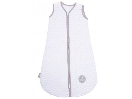 Natulino dětský spací pytel pro miminko, NATURAL WHITE GREY WAVES / WARM GREY,2vrstvý, L (12 - 18 měsíců)
