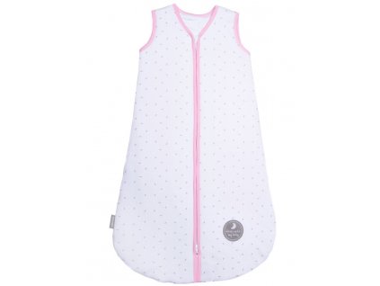 Natulino dětský spací pytel pro miminko, NATURAL WHITE GREY LITTLE LEAVES / PINK, 2vrstvý, L ( 12 - 18 měsíců)