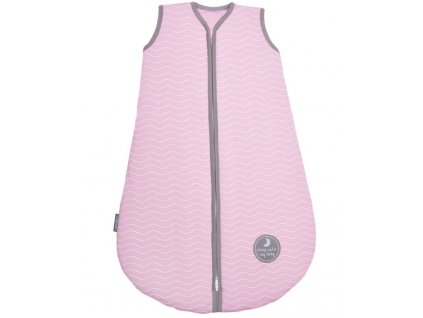 Natulino zimní spací pytel pro miminko, NATURAL PINK WHITE WAVES / WARM GREY, 3vrstvý, S (0 - 6 měsíců)