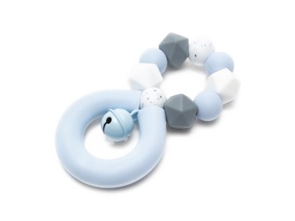 Mimijo silikonové kousátko chrastící 4ever Blue