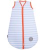 Natulino extra tenký letní dětský spací pytel, BLUE STRIPES / ORANGE, 1vrstvý, N (0 - 3 měsíce)