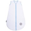 Natulino dětský letní spací pytel pro miminko, Natural White Grey Little Leaves / blue , 1vrstvý, M (6 - 12 měsíců)