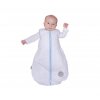 Natulino extra tenký letní dětský spací pytel, WHITE GREY LEAVES / NAVY, 1vrstvý, N (0 - 3 měsíce)