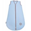 Natulino dětský spací pytel pro miminko, NATURAL BLUE / WARM GREY,2vrstvý, L (12 - 18 měsíců)
