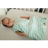 Spací pytel pro miminko jaro/podzim, velikost S, MINT STRIPES / WHITE