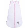 Natulino zimní spací pytel pro miminko, NATURAL WHITE GREY LITTLE LEAVES / PINK, 3vrstvý, M (6 - 12 měsíců), Zateplený