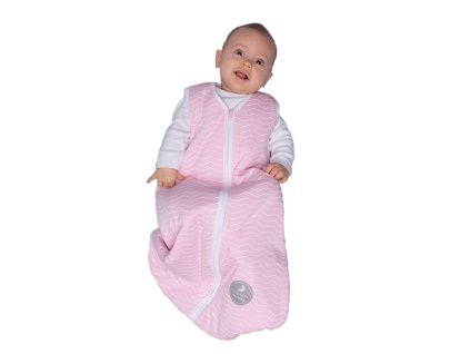 1938 natulino detsky letni spaci pytel pro miminko natural pink white waves white 1vrstvy m 6 12 mesicu