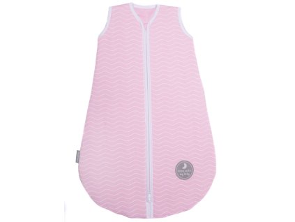2226 natulino detsky spaci pytel pro miminko natural pink white waves white 2vrstvy m 6 12 mesicu